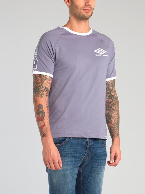 Shop Umbro Pretty Green x Umbro Purple Contrast Trim T-Shirt