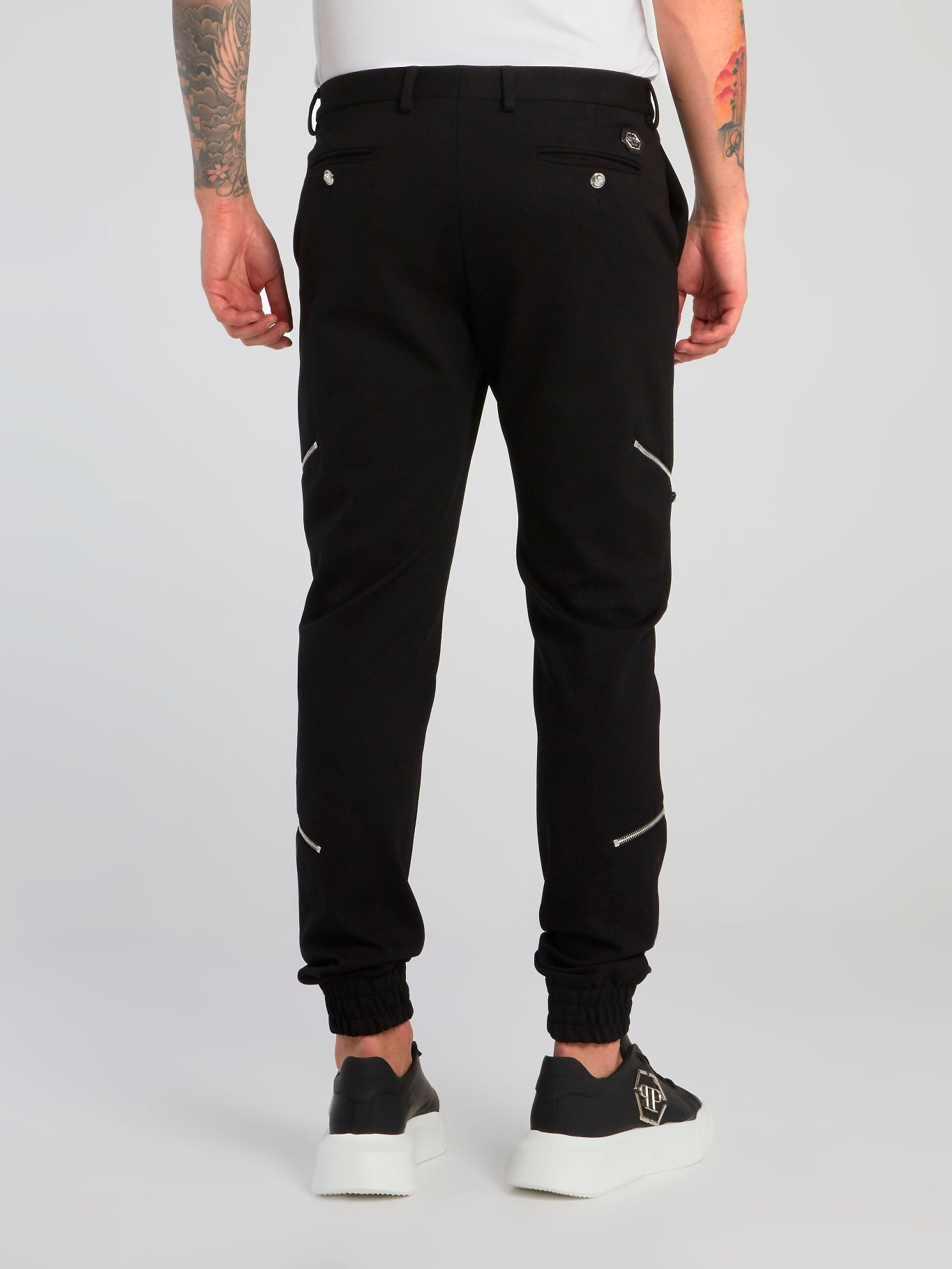 Black Zip Detail Trousers