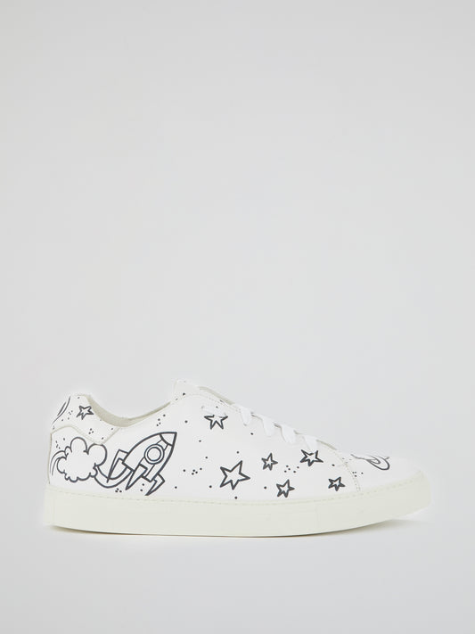 White Space Print Trainers