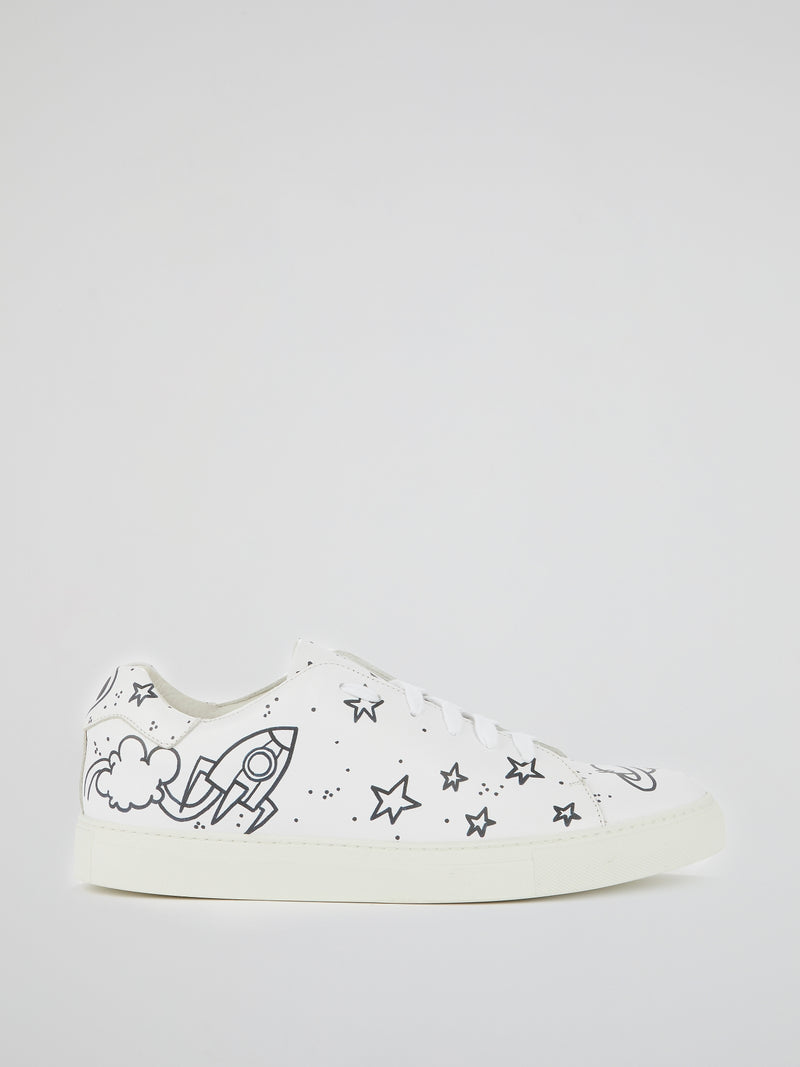 White Space Print Trainers