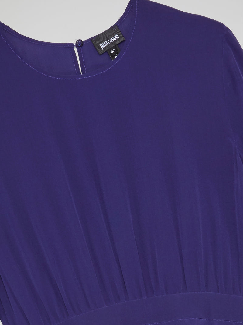 Purple Frill Hem Dress