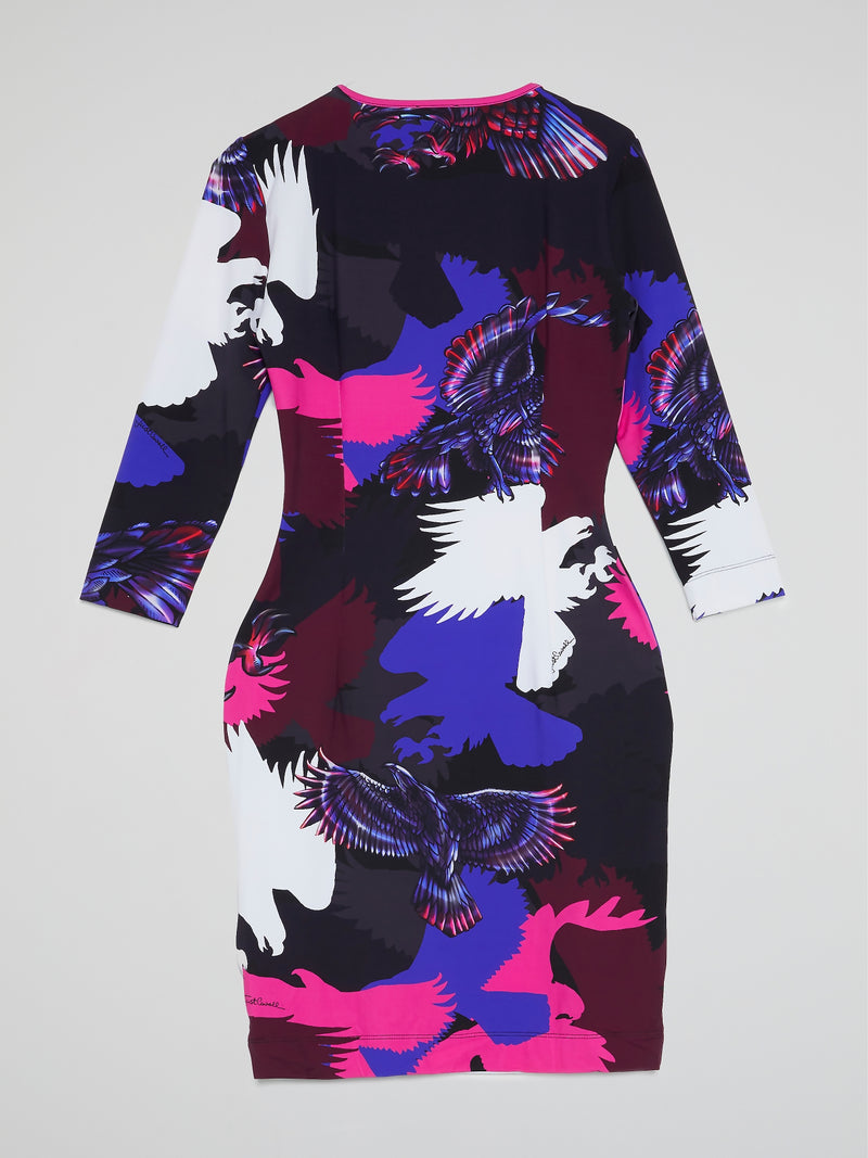 Eagle Print Bodycon Dress
