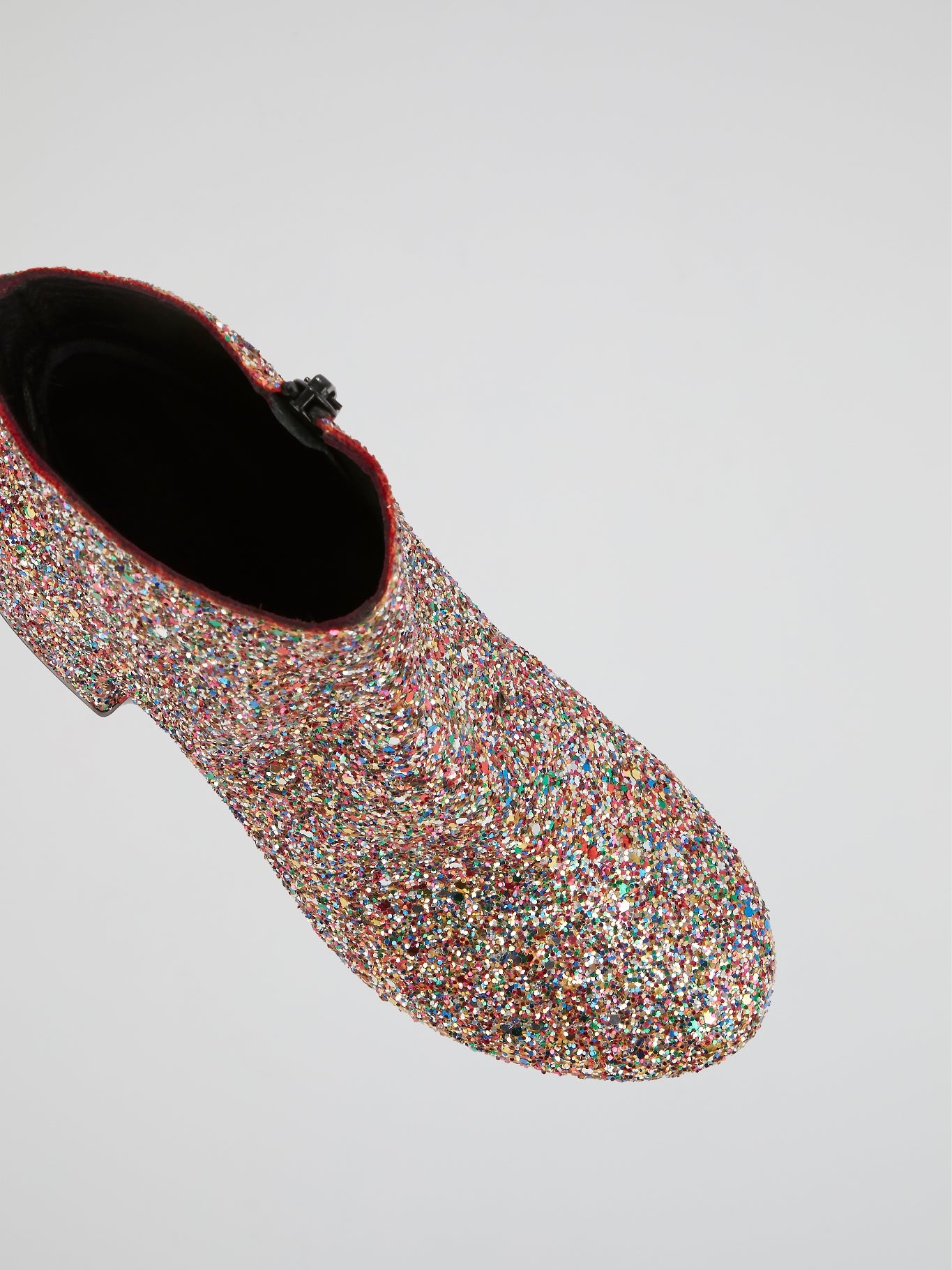 Glittered Block Heel Boots