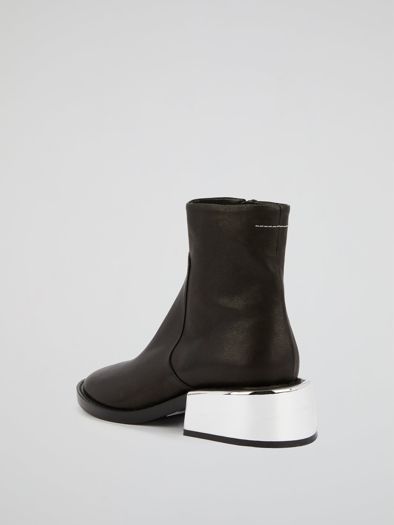 Black Contrast Heel Tabi Boots