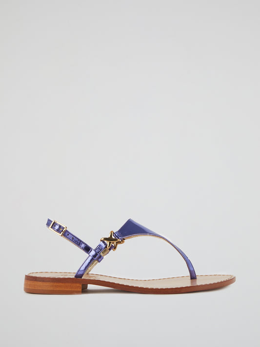 Azzurra Buckle Flat Sandals