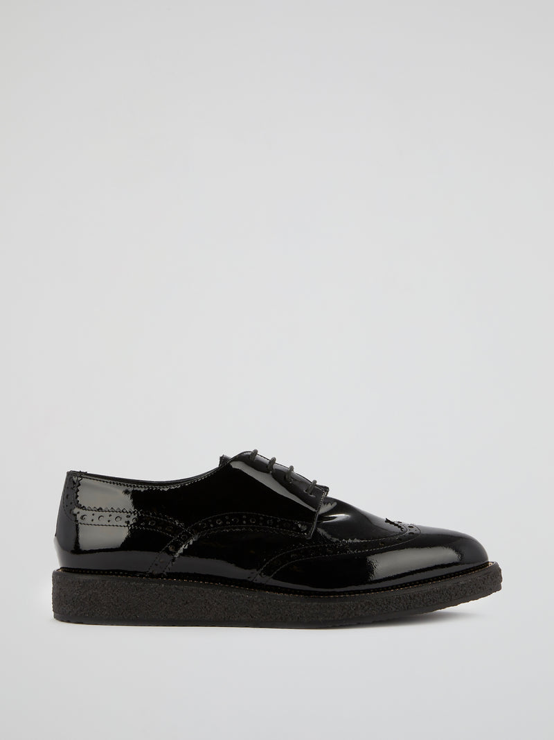 Black Patent Leather Brogues