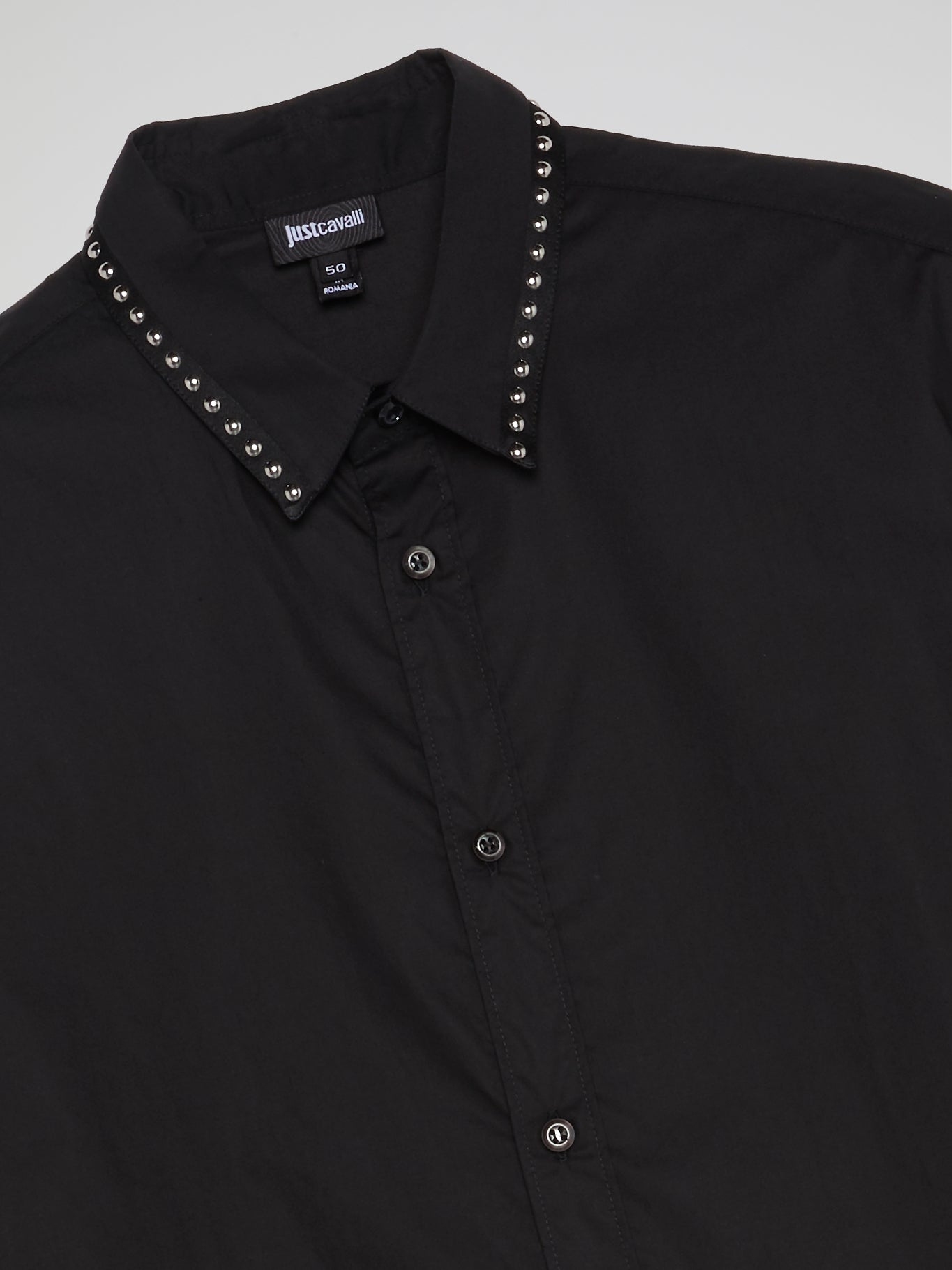 Black Studded Trim Shirt