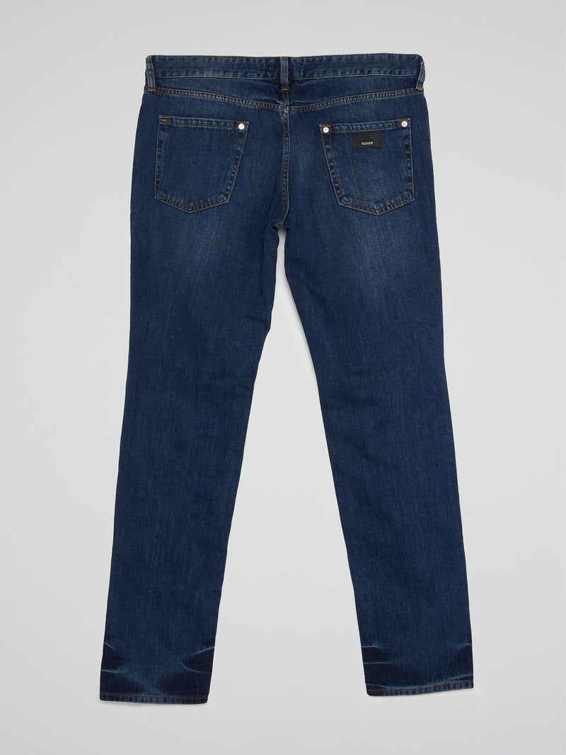 Navy Straight Fit Jeans