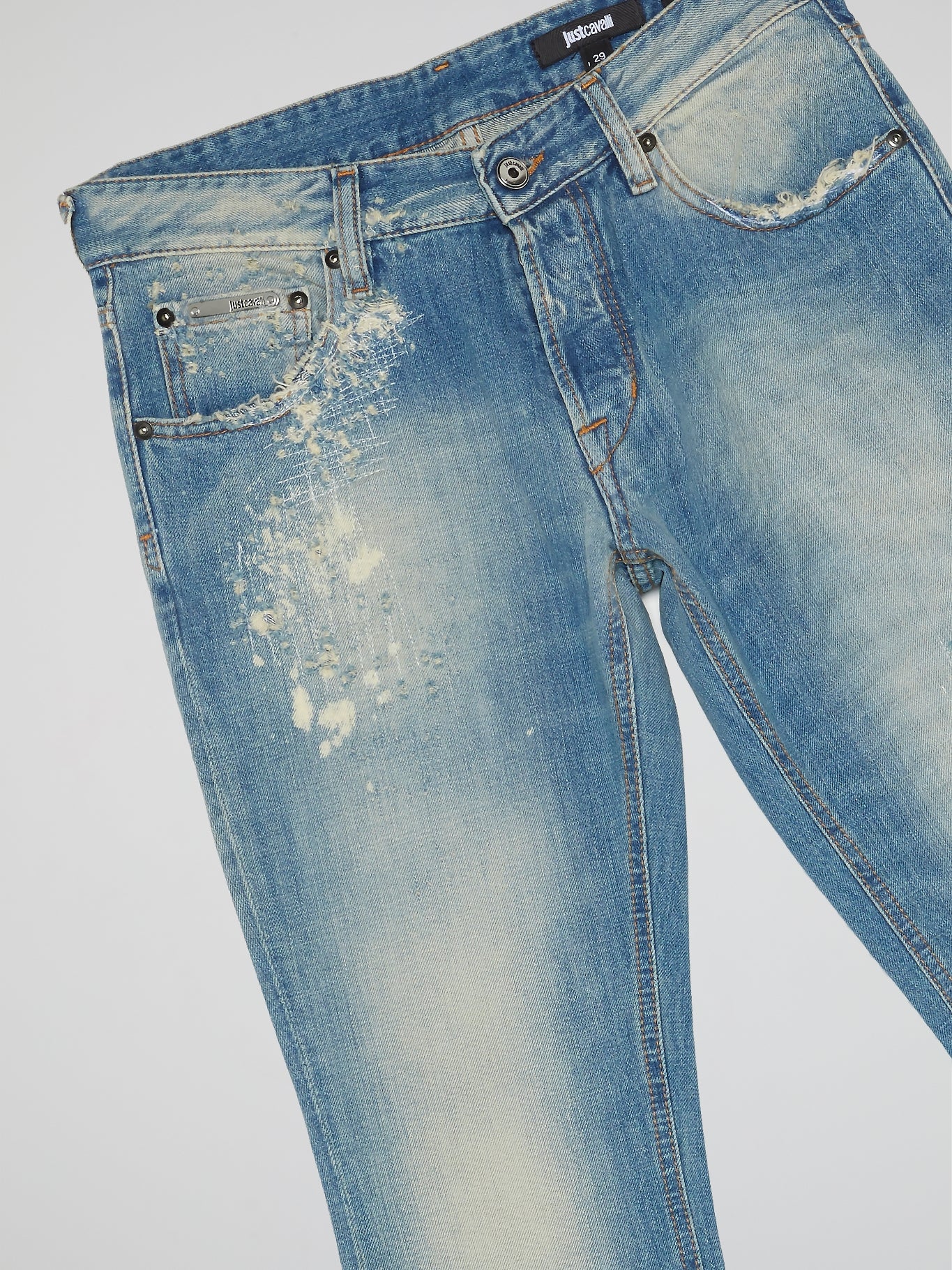 Acid Wash Distressed Jeans