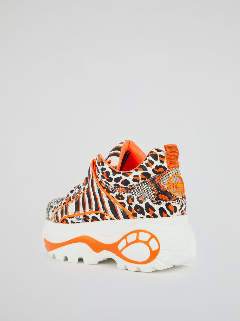 Animal Print Chunky Sole Sneakers