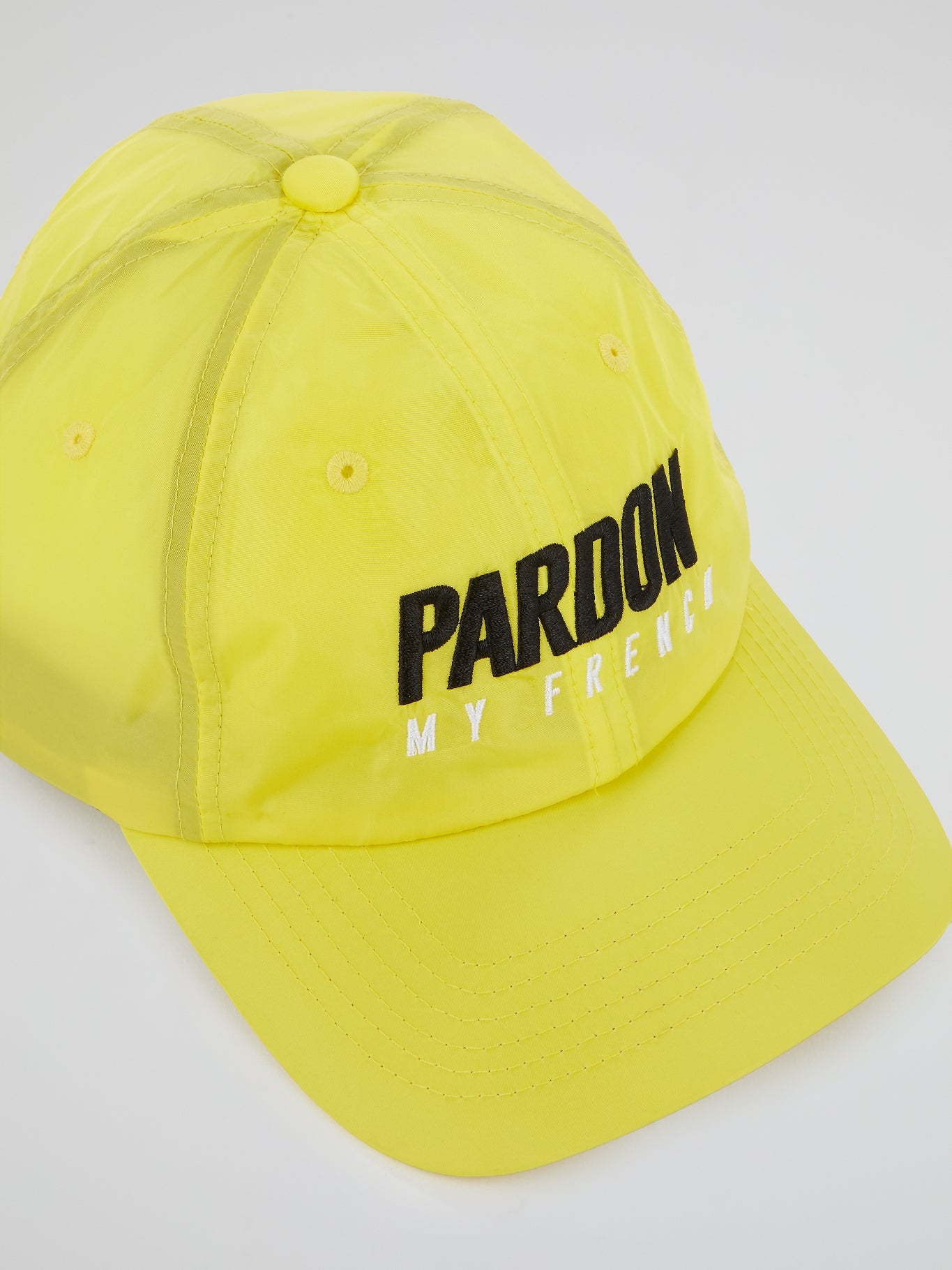 Yellow Embroidered Logo Cap