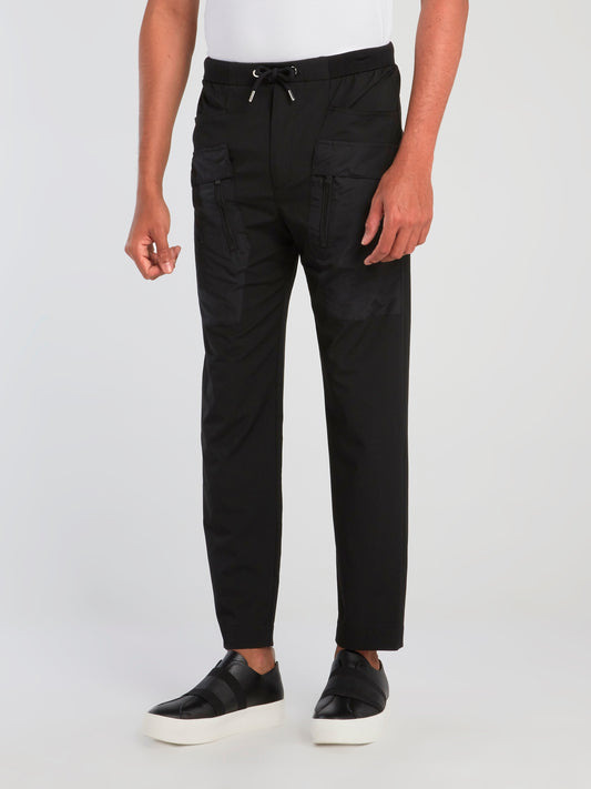 Black Front Pocket Detail Pants