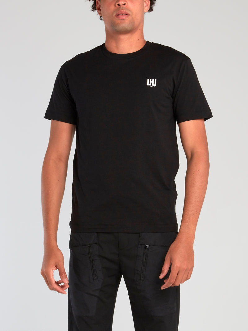 Black Rear Arrow Print T-Shirt