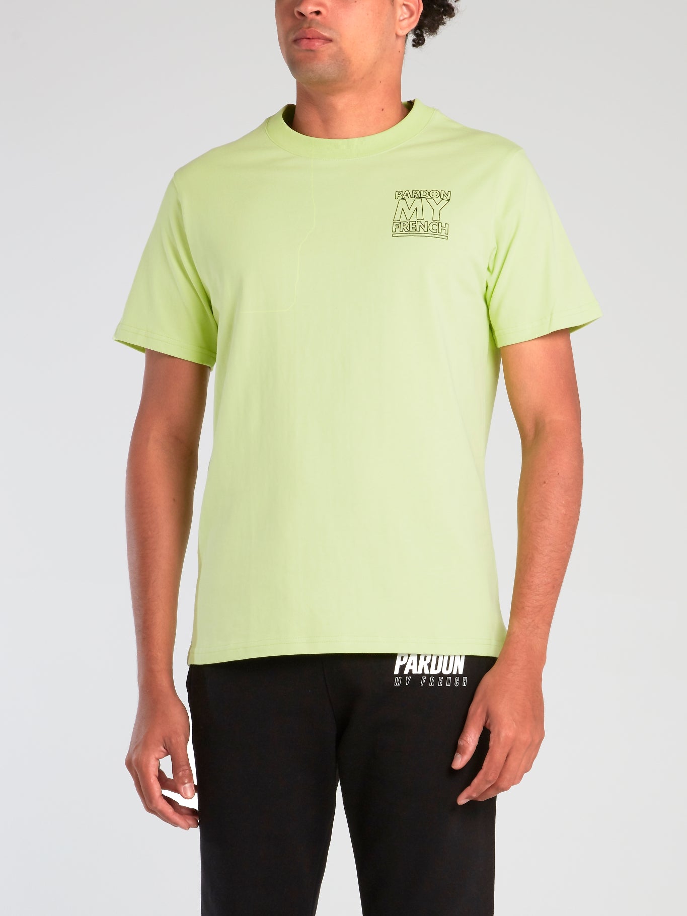 Green Logo Print Cotton T-Shirt
