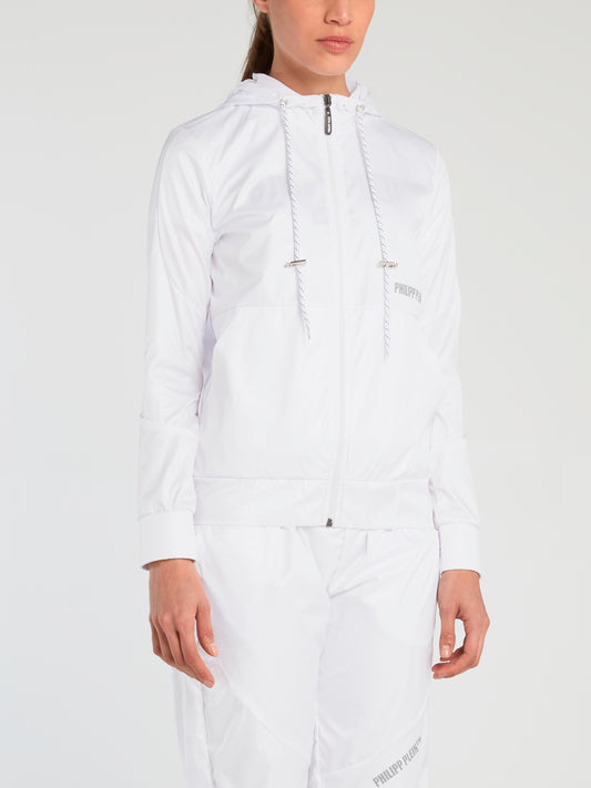 White Nylon Track Jacket