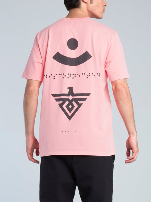 Pink Braille Print T-Shirt