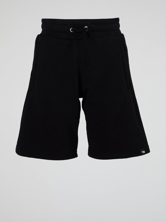 Black Drawstring Athletic Shorts