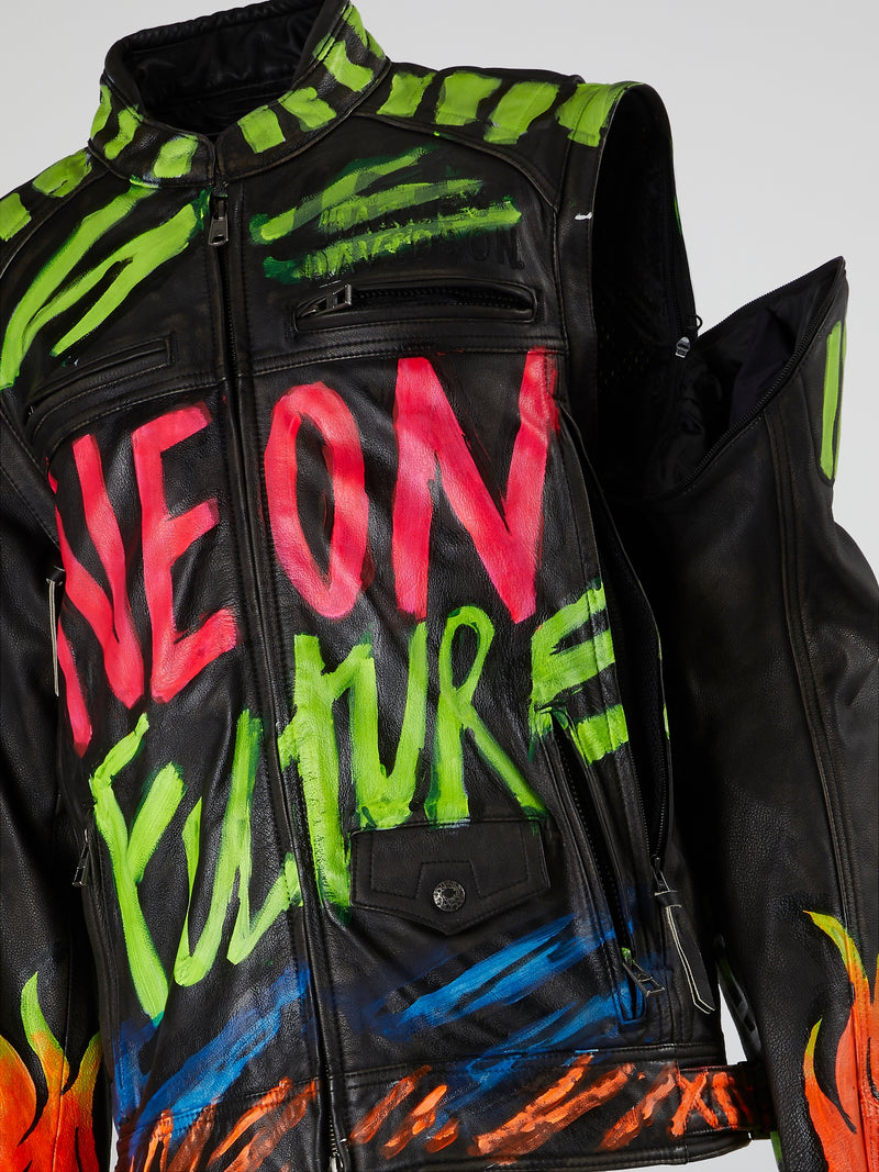 Neon Future Leather Jacket