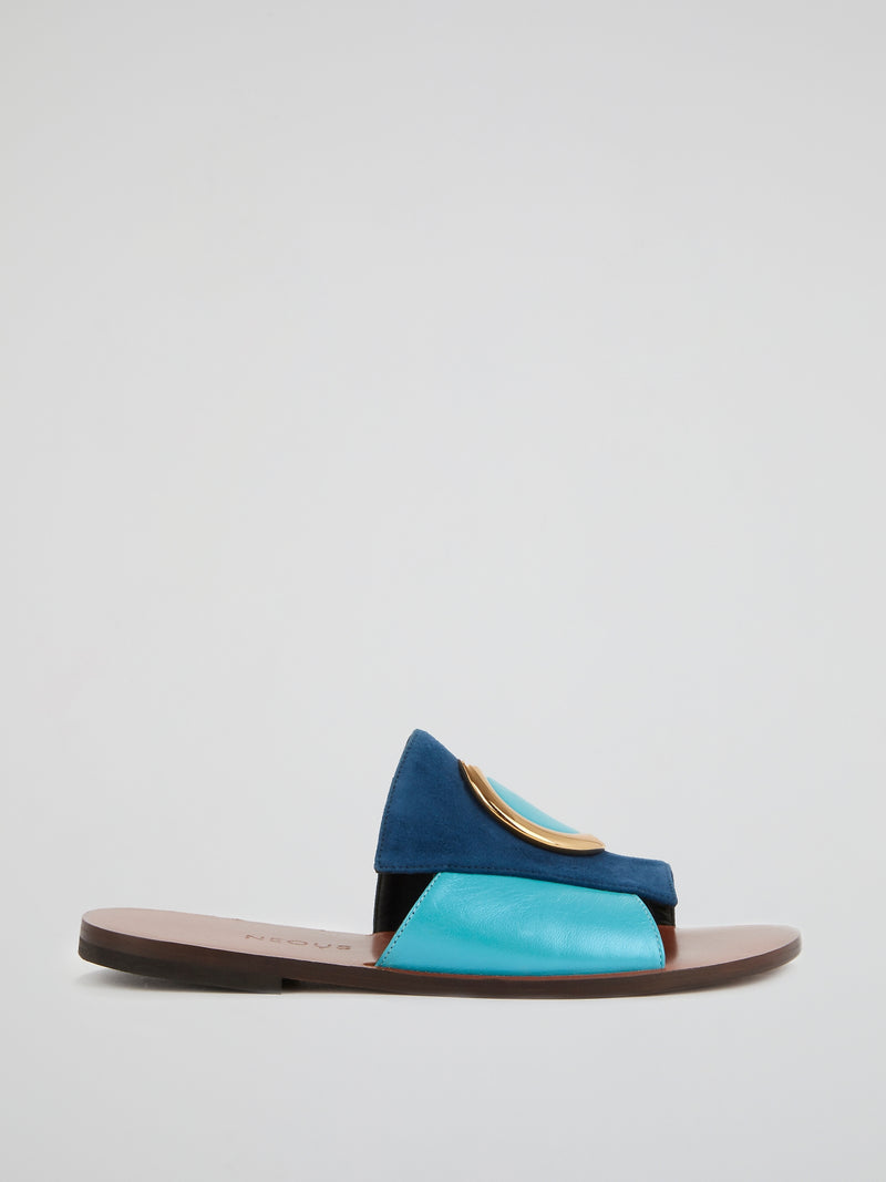 Colour Block Flat Sandals