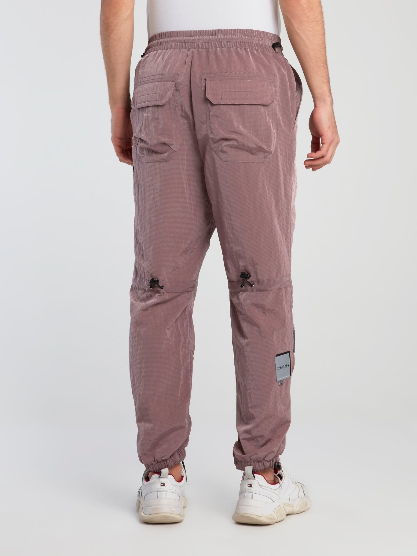 Burgundy Technical Zip Up Trousers