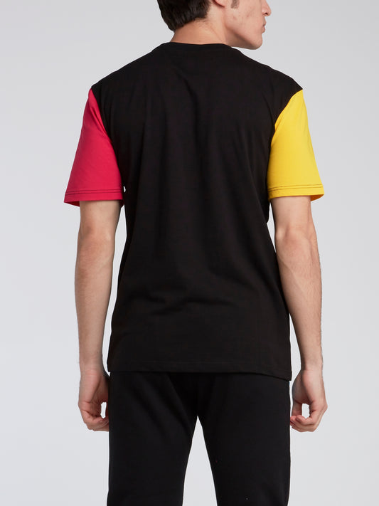 Colour Block Embroidered T-Shirt