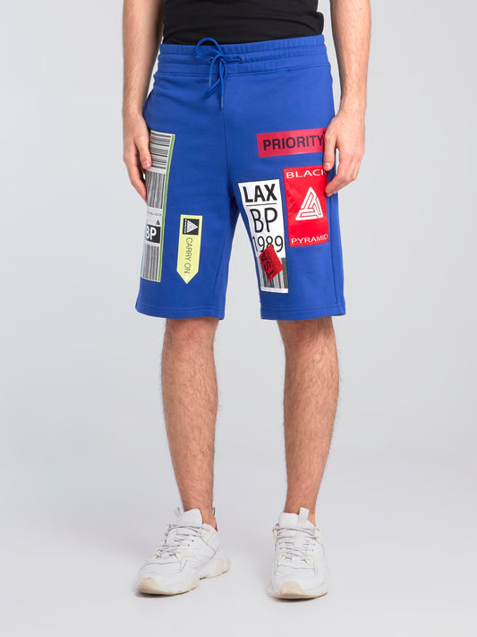 Blue Patched Traveller Shorts