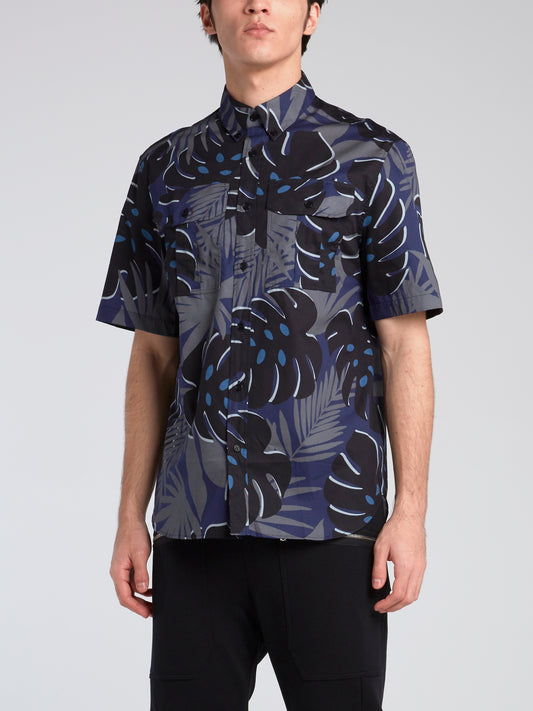 Tropical Print Short Sleeve Shirt