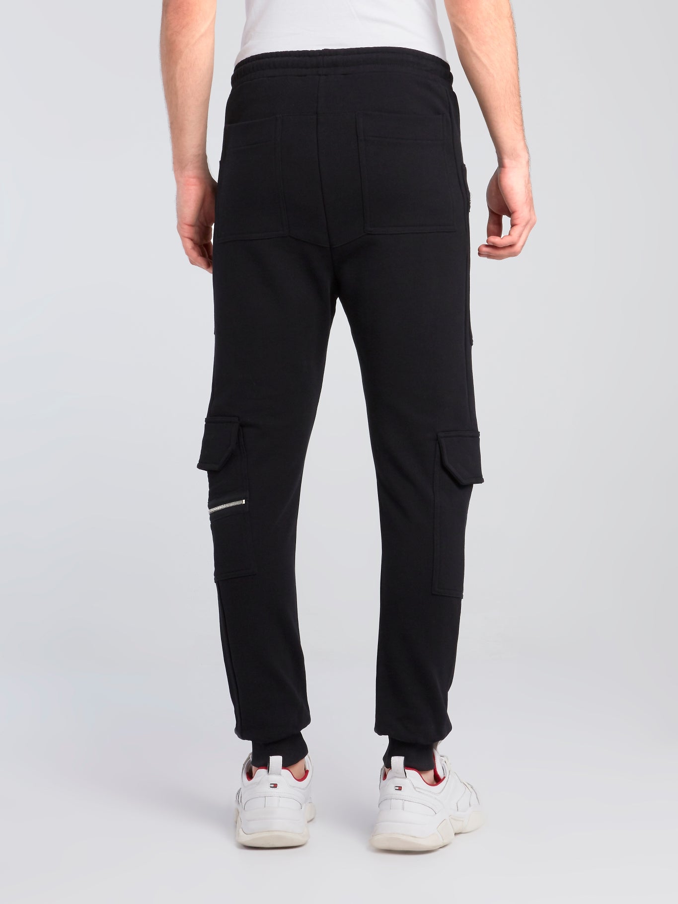Black Multi-Pocket Track Pants