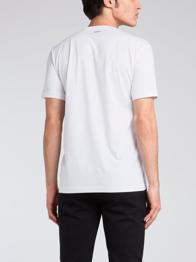Casper White Round Neck T-Shirt
