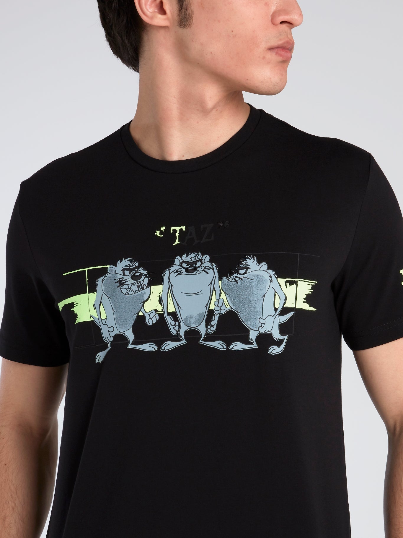 Taz Black Printed T-Shirt