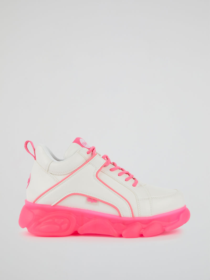 CLD Corin Pink Sole Leather Sneakers