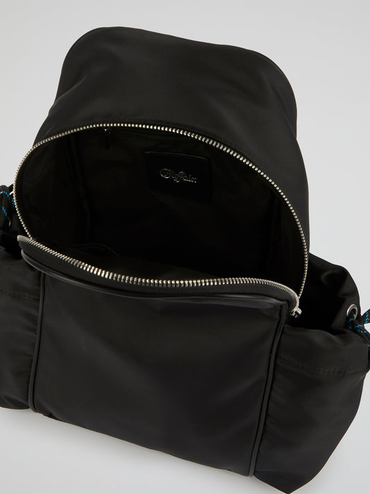 Kenzie Black Neoprene Backpack