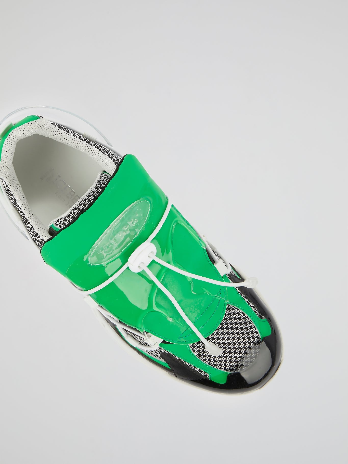 Green Mesh Panel Chunky Sneakers