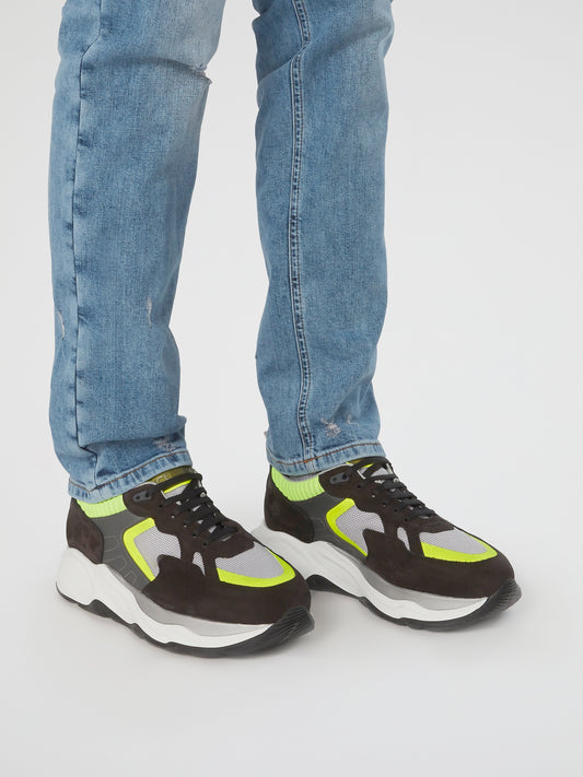 Colour Block Chunky Sole Sneakers