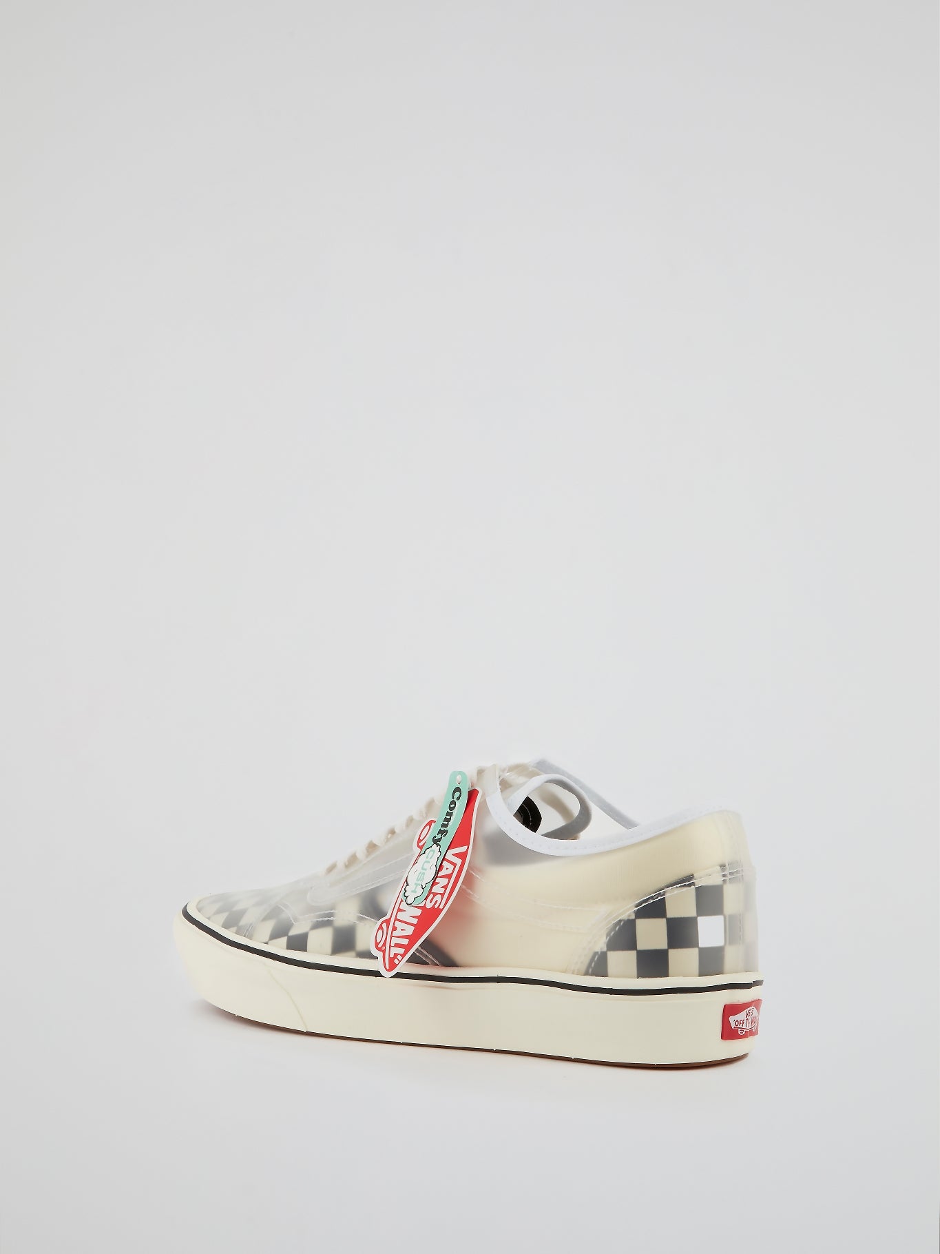 White Checkerboard ComfyCush Slip-Skool Sneakers