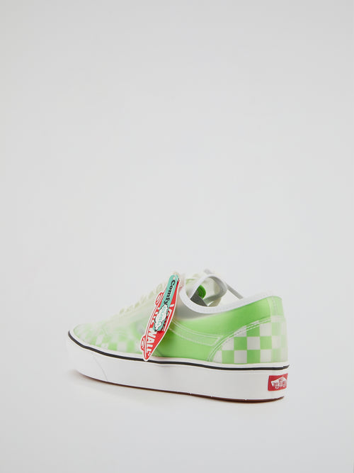 Green Checkerboard ComfyCush Slip-Skool Sneakers