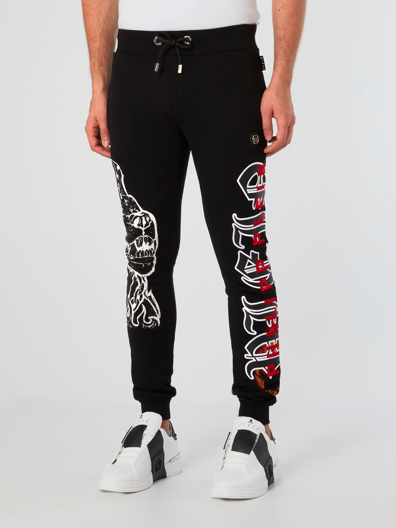Gothic Plein Studded Jogging Trousers