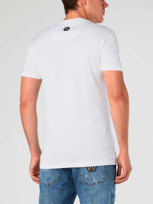 SS Rock PP White Studded T-Shirt