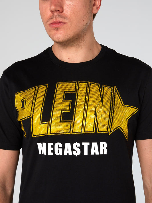 SS Plein Star Black Strass T-Shirt