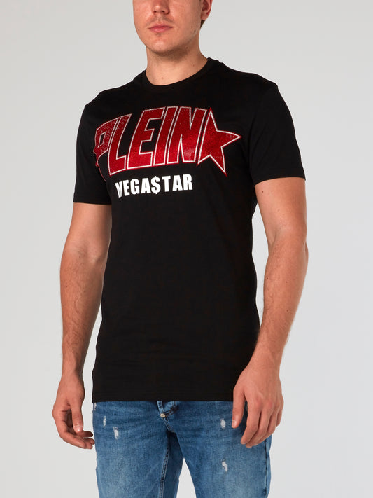 SS Plein Star Black Studded T-Shirt