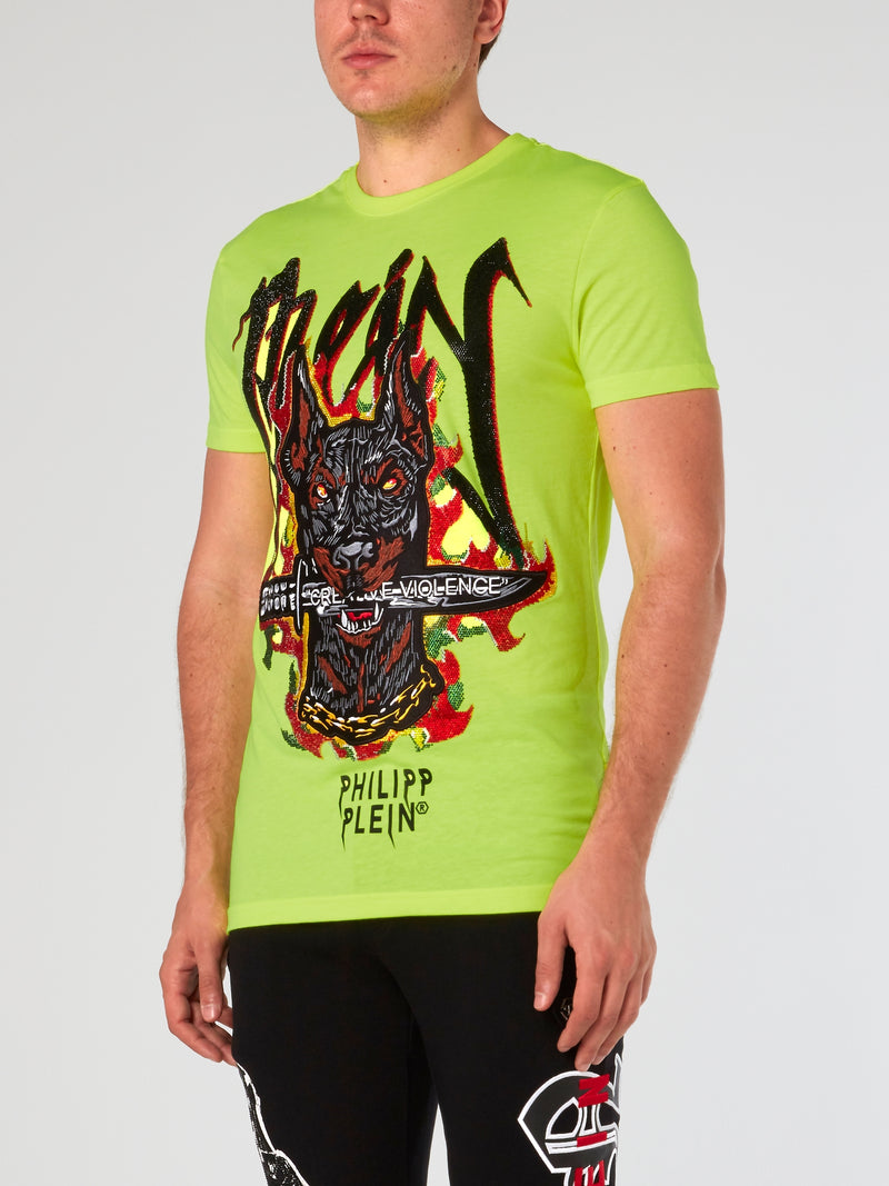 SS Graffiti Neon Printed T-Shirt