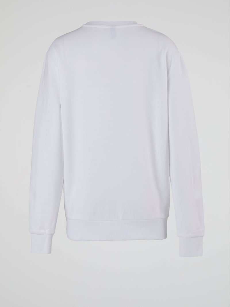 Ashburton White Crewneck Sweatshirt