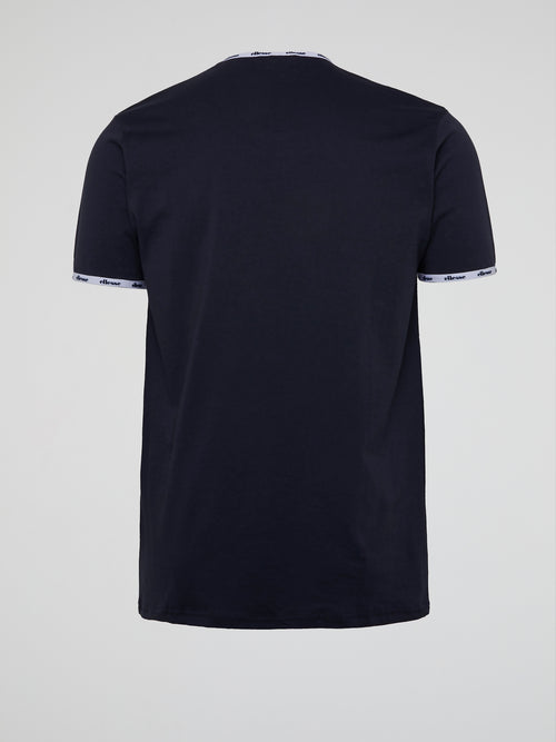Eden Navy Logo Trim T-Shirt