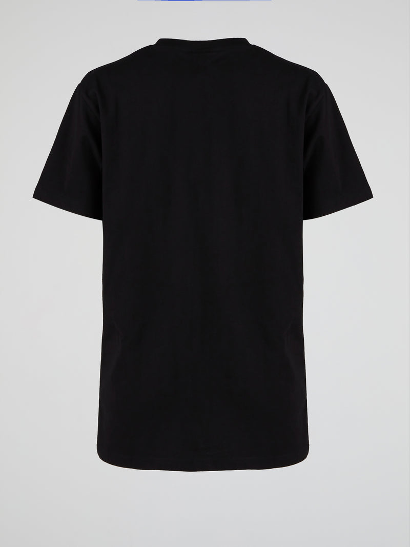 Lattea Black Printed T-Shirt