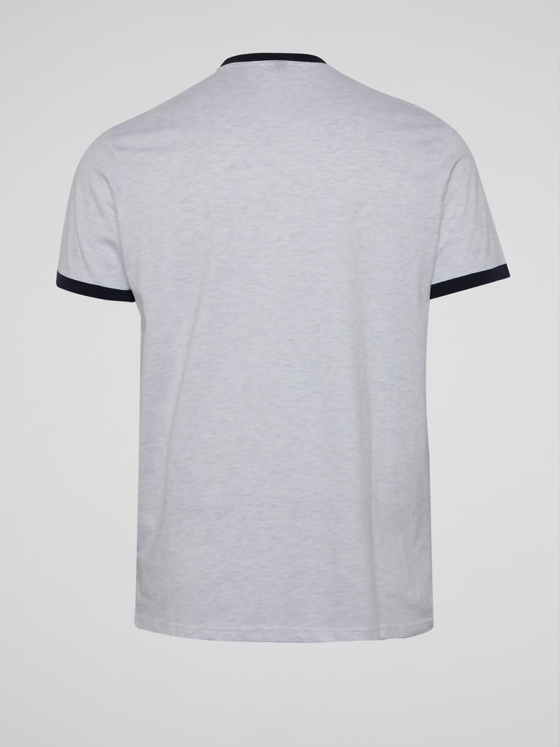 Limora White Contrast Trim T-Shirt