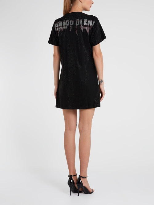 Rock Band Studded T-Shirt Dress Maison-B-More Global Store Rock Band Studded T-Shirt Dress Maison-B-More Global Store