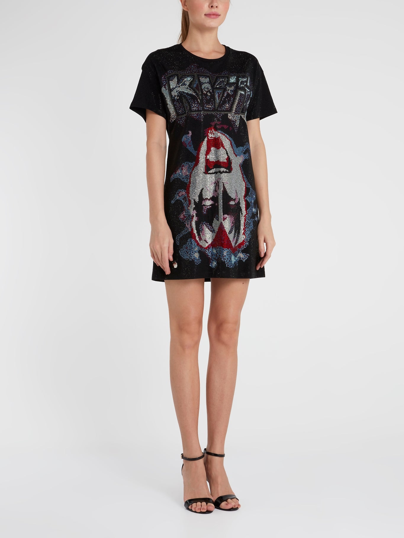 Rock Band Studded T-Shirt Dress Rock Band Studded T-Shirt Dress