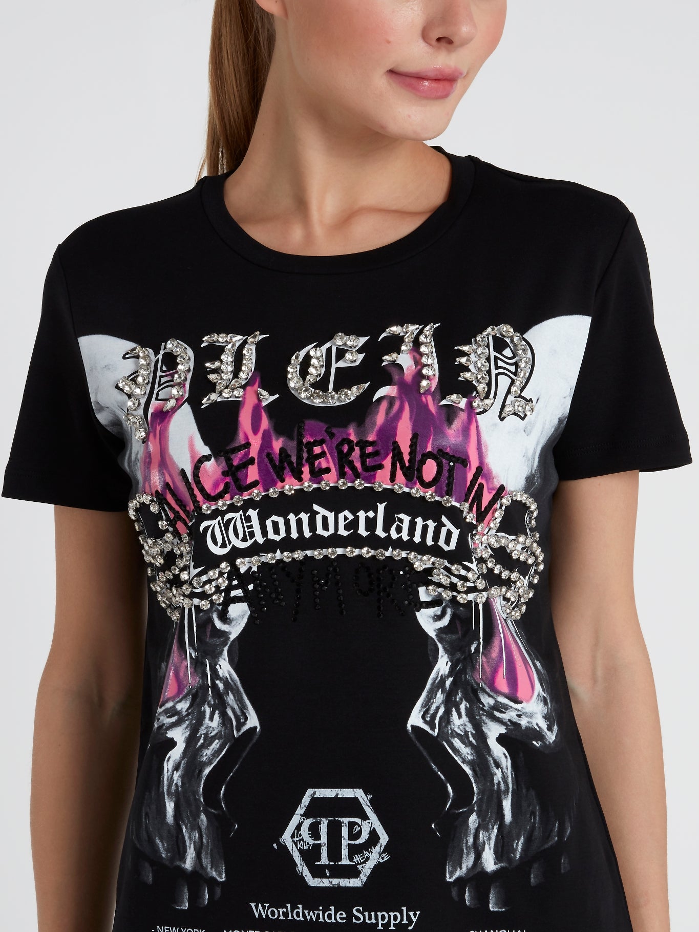 Gothic Plein Embellished T-Shirt