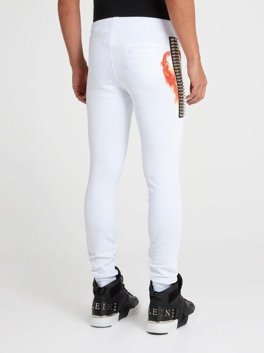 Rock PP White Jogging Trousers