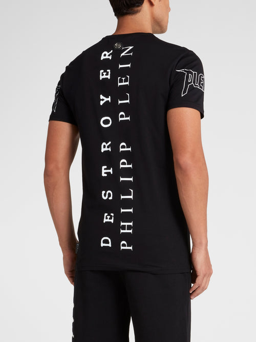 Black Studded Graphic T-Shirt
